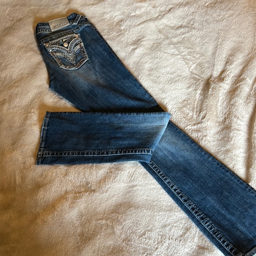 ViGoss sequin,stitched pocket detail jeans